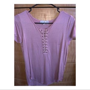 Lace Up Short Sleeve